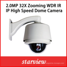 2.0MP 32X Zooming IP al aire libre de enfoque automático de alta velocidad domo red PTZ cámara domo